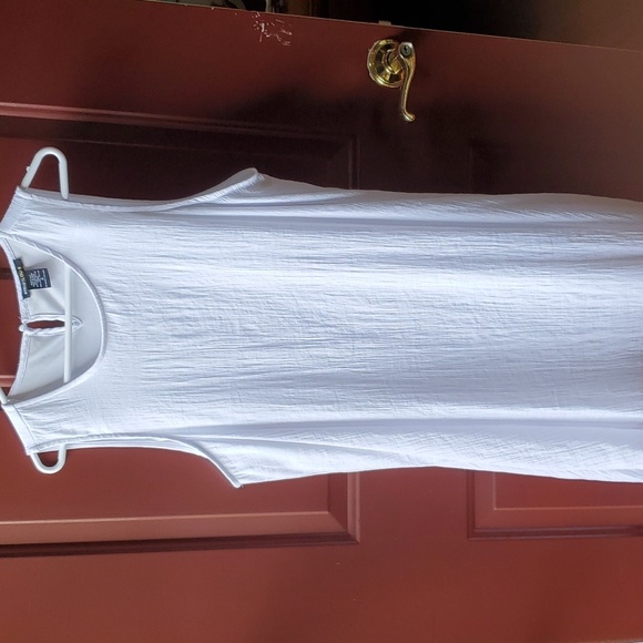 Robert Louis White Rayon Blend Sleeveless Dress XL - Picture 1 of 7